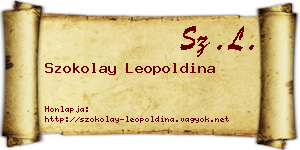 Szokolay Leopoldina névjegykártya